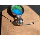 Sterling Kingman Peacock Dahlia Pendent