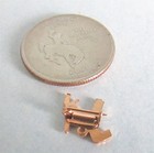 Pin Airedale Dog Jewelry Miniature Gold Tone Brass Figure 1930-40s Vintage