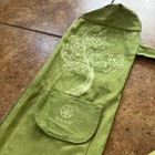 Gaiam Embroidered Yoga Mat Travel Athleisure Pilates Gym Canvas Bag Green