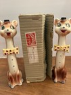 Vintage Tilso Japan Anthropomorphic Long Neck Salt Shakers Deer Giraffe W  Box