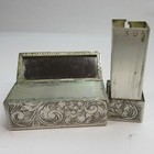 Vintage 800 Silver Lipstick Etched Lipstick Case Holder - N0 Us Tariffs
