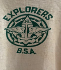 Vintage 1950 s Boy Scouts Of America Explorers T-shirt Bsa Program Camp Shirt