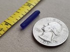Genuine Beach Sea Glass Surf Tumbled Cobalt Blue Long Cilinder Frosted Rare V01
