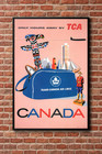 Canada Tca Vintage Travel Poster 24x36 Trans-canada Air Lines Wall Art