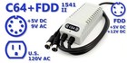C64 Fdd Dual Psu Modern Gray Us - Commodore 64   Fdd 1541 Replacement Parts