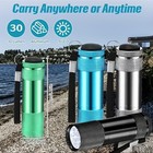 9 Led White Light Flashlight Aluminium Mini Torch Outdoor Portable Travel Lamp