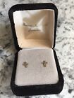Vtg 14k Solid Gold Cross Stud Earrings 90s Style Brian Michael Jewelers