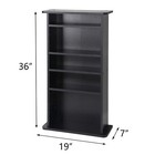 Dvd Cd Multimedia Cabinet Storage Adjustable 5 Layers Book Shelf Media Tower