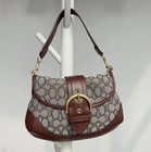 Coach Soho Bag Signature Jacquard Shoulder Bag Cj814 Brown Outlet