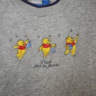 Vtg Disney Winnie The Pooh Sweatshirt Womens L Grey Distressed Crewneck Read