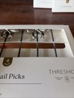 Threshold Cocktail Picks 3 Sets 12 Total Silver Bows Metal Martini Skewers New