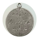 Dime Sized Silver Coin Love Token - From Grandpa Nov  4th  96  november 4 1896 