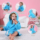 Dinosaur Hooded Cotton Baby Bathrobe Soft Infant Bath Towel Robe Blanket Pajamas