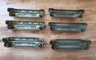 6 Vintage Art Deco Style  Black   Brass Dresser Handles   Pulls