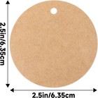 Round  Tags With String-2 5 Inches Blank Circle Kraft Paper Tags 100 Pcs Large