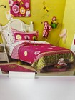 Circo Lady Bugs Twin Quilt Sham Sheet Set Pillow Pink Green Garden Floral