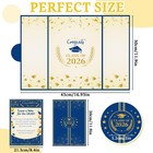 2026 Graduation Guest Book Blue Gold Class Party Signature Keepsake Decor Office