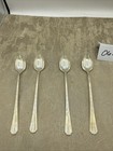 Vintage Oneida Hotel Plate Silver Plate Set Of 4 Iced Tea Spoons Art Deco Style