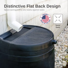 Flash Sale-rts Home Accents Flat Back Eco Rain Barrel  Black Freeshipping Us New