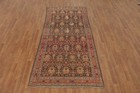 Antique Pre-1900 Vegetable Dye Traditional Style Runner Rug 4x9 Ft Hand-knotted