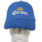 Corona Logo Embroidered Adjustable Baseball Cap Hat Blue