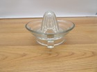 Vintage Clear Glass Manual Citrus Orange Lemon Juicer With Spout And Handle