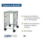 Cenpro 28w-172 Commercial Nsf Aluminum Sheet Pan Rack With Stainless Steel