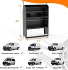 2pack 32  W Van Shelving For Ford Transit  Gm  Nv  Promaster  Sprinter  Metris