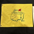 2003 Masters Flag Autographed Arnold Palmer Jsa Inscribed Happy Birthday 