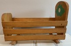 Cabbage Patch Kids Vintage 1980 s Wooden Rocking  Cradle  Baby Doll Crib