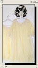 Vintage 50s 60s Van Raalte Butter Yellow 2 Pc Peignoir Nightgown   Robe Med Read