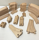 Brio Wooden Train Track Lot     52-piece Set Compatible W  Thomas   Ikea     Used