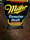Vintage Miller Genuine Draft Mgd 16    Beer Bottle 2d Lighted Bar Sign Man Cave