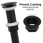 Rackickyer Bathroom Sink Drain drain Stopper Matte Black-big Cap