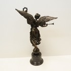 Statue Winged Victory Art Deco Style Art Nouveau Style Bronze Signed Sculpture
