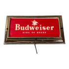Vtg 1940s Budweiser King Of Beers Lighted Back Bar Beer Sign St Louis Mo 11 