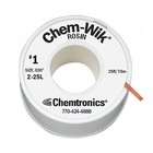 Chemtronics 2-25l Solder Wick  Rosin  0 03  X 25 Ft Roll   1  White Label
