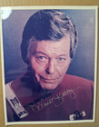 Deforest Kelley Signed 8  10 Color Photo  Bold Silver Autograph Star Trek    bones 