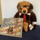 Authentic Trumpy Bear Deluxe Plush Donald Trump American Flag Cape 22  Coa