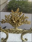 Antique 19th Century Ornate French Bronze Rococo Fireplace Screen