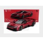 1 18 Burago Ferrari F80 2024 Silver Black Wheels Rosso Supercar Openings Bu16919