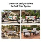 Outdoor Aluminum Patio Furniture Set  2 Swivel Chairs  Side Table