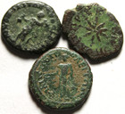  lot Of 3  Ancient Roman Coins  Elagabalus Severus Philipopolis Nicopolis