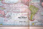 The World Mercator s Projection - Rare Vintage Original 1893 Antique Atlas Maps 