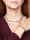 2mm Malachite Choker Natural Green Stone Facted Necklace Healing Reiki Gift
