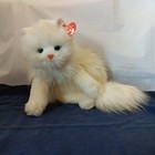 Ty Peachy Cat Kitty Persian White Fluffy Stuffed Animal Classic Plush 2001 Vtg