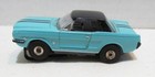 Aurora T-jet Ho Scale Slot Car 1960 s Mustang Hardtop Turquoise Black Roof