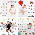 Baby Milestone Photo Props Background Blankets Newborn Photography Props Cloth C