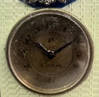 Cartier Silver Enamel Miniature Clock Antique  Louis Kuppenheim For Cartier
