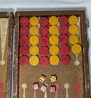 Vintage Backgammon Crisloid 14 Butterscotch 15 Red Marbled Swirl Bakelite 5 Dice